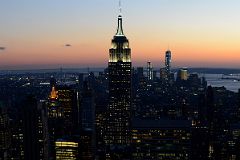 New York City Top Of The Rock 14B South Midtown To Empire State Building To World Trade Center Financial District After Sunset.jpg